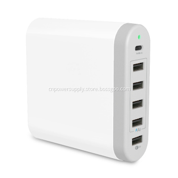 6USB Charger With Type C and QC 3.0